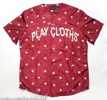  プレイクローズ PLAY CLOTHS No. 7 ベースボール Tシャツ 半袖 ジャージー ダークレッド US M サイズ L 未使用 展示品 野球_画像1