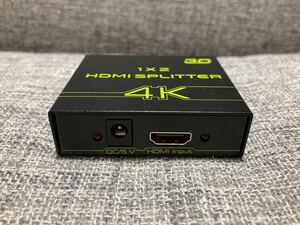 HDMI 分配器 スプリッター 1入力2出力 高画質4K対応 アダプター付属