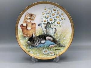 美品 限定品 フランクリンミント 猫 Garden Delights 飾り皿 絵皿 皿 ⑪