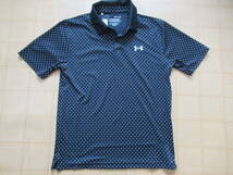 即決新品 SMサイズ UNDER ARMOUR GOLF メンズポロシャツ ブラックドット heatgear アンダーアーマー_画像1