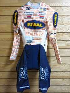  the New Year's holiday sale! supplied goods s gold suit RIWAL READYNES cycle jersey bicycle road bike One-piece time Trial TT