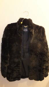 *CECIL Mc BEE* Ladies Black Rabbit fur Jacket Cecil McBee женский мех мех жакет tops размер 9AR USED IN JAPAN чёрный 