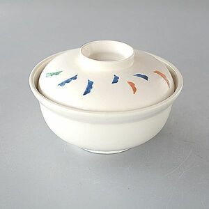 Art hand Auction 뚜껑이 있는 그릇, 콩, 손으로 그린, 수프 그릇, 스튜 그릇, 식기, 일본 식기, 수프 그릇