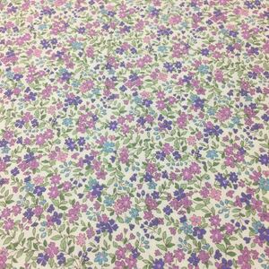 ★コットンこばやし 小花 花柄 リバティ好きな方にもパープル系 難あり★
