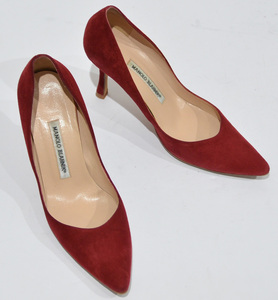 MANOLO BLAHNIK マノロブラニク スエード パンプス 37 Y-297320