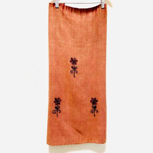 カシミール刺繍 アンティーク 生地 はぎれ インド シルク コットン