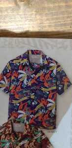 SALE! 送料込★東洋　SUN SURF サンサーフ　SS38717 スペシャル　半袖アロハシャツ　HOOLAULEA IN HAWAII ・ KEONIofHAWAII ネイビー　XL