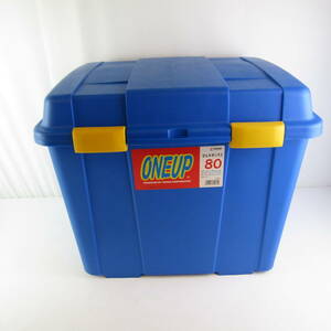 QB5332 tenma ONE-UP マルチボックス 80 箱 収納箱 道具箱 ブルー 室内 屋外 工具 雑貨 おもちゃ 整理 収納 85 中古 リサイクル 福井