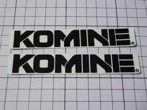 KOMINE (コミネ) ステッカー 2枚(黒/116×19mm) 