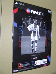 ●販促　B2 ポスター 　FIFA21　PS5　キリアン・エムバペ　　キリアン・ムバッペ　光沢ポスター ※ゆうパックの料金確認をお願い致します。