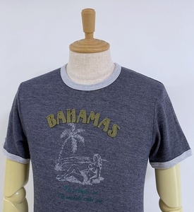 ブルーワーク BLUE WORK トゥモローランド BAHAMAS 半袖Tシャツ M ネイビー グレー