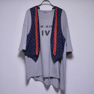 UNDERCOVER ベスト ドッキング Tシャツ Size 1 アンダーカバー VEST レイヤード風 Tee