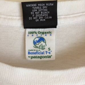 美品 90s Ridingmania Sサイズ USA製 ライディングマニア 長袖Tシャツ ホワイト ビンテージ Patagonia パタゴニア パロディ BMX beneficialの画像5