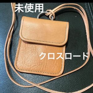 栃木レザー CROSS ROADS コインケース 小物入れ ストラップ付き 皮小物 貴重品入れ カードケース