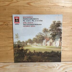 Y7Fi4-210730 レア［LP レコード BEETHOVEN: PIANO CONCERTOS NOS.1 & 2 EMIL GILELS GEORGE SZELL STEREO 33 1/3 AE-34433］ベートーベン