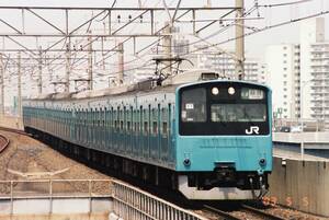 鉄道写真　東日本旅客鉄道（JR東日本）　京葉線　201系　スカイブルー　Lサイズ　ネガ・データ化
