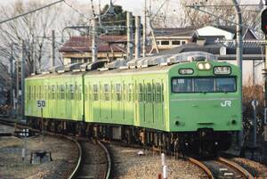 鉄道写真　東日本旅客鉄道（JR東日本）　川越・八高線　103系3000番台　ウグイス　Lサイズ・ネガデータ化