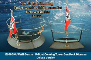  unopened new goods /DID3R/WW2 German U-Boat Conning tower gun deck diorama Set Deluxe version Germany army U boat . water .. board geo llama set DX+. etc. 