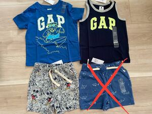 ハーフパンツ　　ベビー服　新品未使用　キッズ　半袖　Tシャツ　GAPロゴ ハーフパンツ 半ズボン