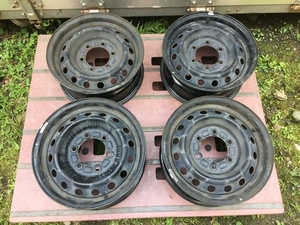 15インチ 鉄ホイール 4本 セット トヨタ 純正 15×6J ハブ径約106mm 6H PCD139.7