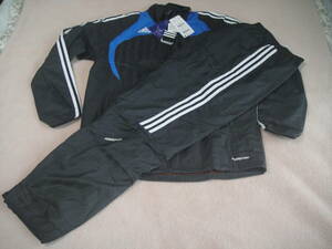  Adidas adidas TROFEO ( Trefeo ) lining attaching Wind breaker jacket + pants black tag equipped XO 444050/444041