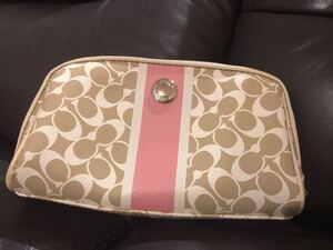 コーチ ポーチ コーチ COACH コスメポーチ シグネチャー 化粧ポーチ 小物入れ