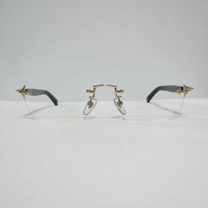べっ甲 鼈甲 黒甲 真黒（しんくろ）K14　14金　WG　ホワイトゴールド　メガネ　眼鏡　めがね　フレーム　サングラス　縁なし　アイウェア 