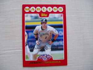 ジェレミー・ハーミダ【JEREMY HERMIDA】◆TOPPS 2008 来日外国人 フロリダマーリンズ 北海道日本ハムファイターズ JB