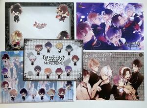 ●DIABOLIK LOVERS 5点 A3ランチョンマット,ニコニコ本社 A3コラボクリアファイル,B4ランチョンマット セット