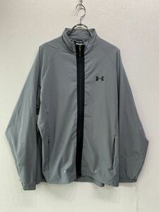 【人気】UNDER ARMOUR/アンダーアーマー　スポーツ　ウェア　灰／グレー　フル　ジップ　サイズMD　（K402）