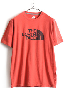 ■ ノースフェイス ビッグ ロゴ プリント 半袖 Tシャツ ( メンズ 男性 M ) 古着 ロゴT プリントT The North Face クルーネック 半袖Tシャツ