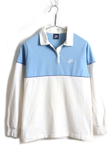 魅力的な価格 90s NIKE ボーダー ラガーシャツ 古着 ナイキ TEAM TAG