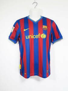 Барселона 09-10 Домашняя униформа юниор XL "XS-S Equivalent" Nike Nike Бесплатная доставка Барселона Детская футбольная рубашка