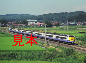 鉄道写真645ネガデータ、127728060009、特急はつかり、485系3000番台、JR東北本線、岩手川口～好摩、2001.08.16、（3762×2755）