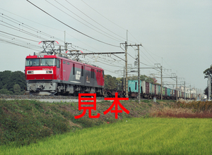 鉄道写真645ネガデータ、130128460005、EH500-12＋貨物、JR東北本線、蓮田～東大宮、2001.11.15、（4232×3099）