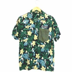 AVIREX アヴィレックス CUSTOM HAWAIAN SHIRT カスタム ハワイアンシャツ アロハシャツ M