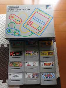 美品 日焼け無 任天堂 スーパーファミコン本体一式 ソフト12本 SFC 付属品完備 完動良品 動作確認済 すぐ遊べる マリオ 桃鉄 人生劇場