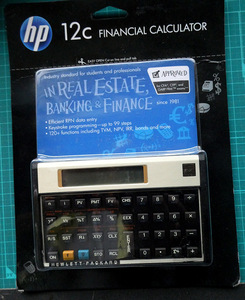 会計・不動産・金融に必携!HP-12C ヒューレットパッカード 未使用・新品 関数電卓 送料無料!