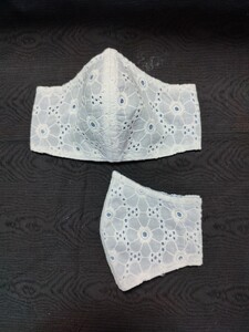 立体マスク ノーズワイヤー入り 2枚セット【ハンドメイド】