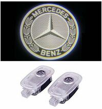 Mercedes Benz ロゴ カーテシランプ LED 純正交換 W221 W216 S CL プロジェクタードア ライト メルセデス ベンツ マーク エンブレム AMG_画像1