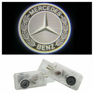 Mercedes Benz ロゴ カーテシランプ LED 純正交換タイプ W251/W164/X164 R/ML/GL クラス プロジェクタードア ライト メルセデス ベンツ AMG