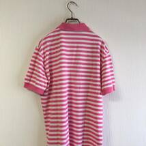 POLO RALPH LAUREN/ポロラルフローレン ボーダー ポロシャツ ピンク半袖 Sサイズ_画像5