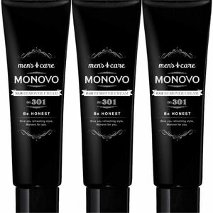 メンズ 除毛クリーム MONOVO ヘアリムーバークリーム 3本 420g