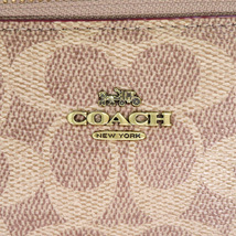 質イコー [コーチ] COACH チャーリー ポーチ カラーブロック シグネチャー キャンバス／ハンドポーチ／クラッチバッグ 68332 極美品_画像3