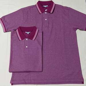 #AW21 新品 未使用 UNIQLO ユニクロ メンズ L 半袖 ポロシャツ 2点 セット 赤 紫 ドライ カノコ