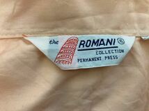 80's USAヴィンテージ ROMANI COLLECTION キューバシャツ 半袖シャツ オープンカラーシャツ XL 薄いオレンジ系 /USA古着_画像4