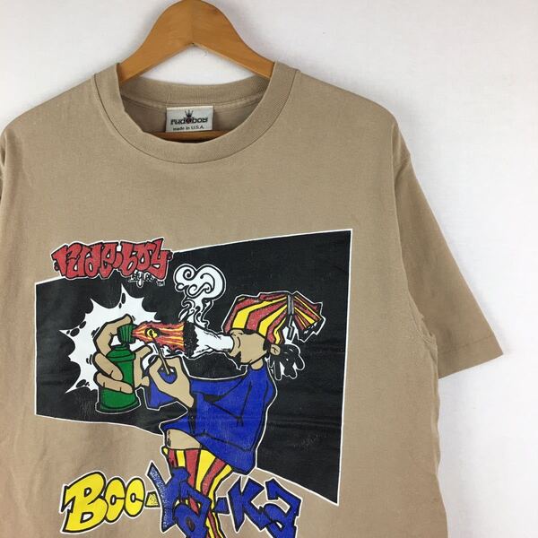 ビンテージ 90s【RUDE BOY】Boo Ya Ka ルードボーイ Tシャツ USA製 古着 レゲエ ラスタ ウィード ガンジャ ラップ B系 ドレッド ロックt