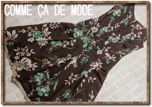 *COMME CA DU MODE Comme Ca Du Mode floral print One-piece tea * with defect 