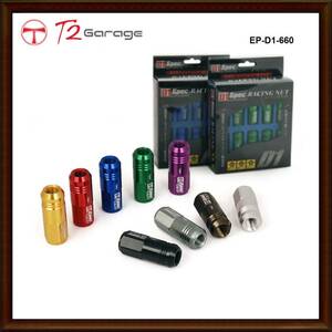 T2GARAGE D1SPEC JDMアルミホイールレーシングラグナットP 1.25またP 1.5L 52mm20ピース/セットT2D1660