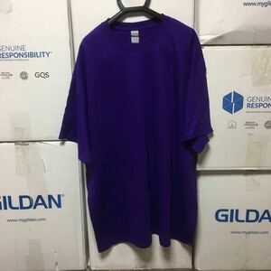 GILDAN パープル Lサイズ 紫色 半袖無地Tシャツ ポケット無し 6.0oz ギルダン